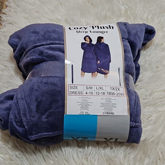 NEW! 32 Degrees Cozy Sleep Lounger Purple Heron 1X/2X - Picture 3 of 4